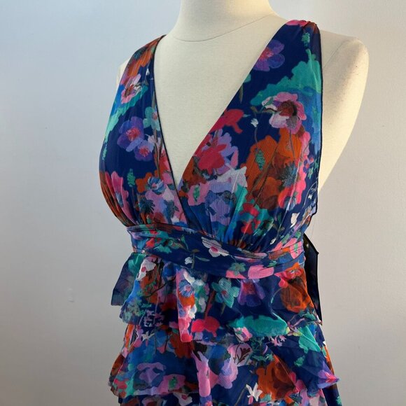 Mazu Swim Women's two-piece Navy Floral Swimsuit - Size 10 - NWT - Picture 2 of 8